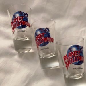 Lot of 3 PLANET HOLLYWOOD Myrtle Beach Shot Glasses